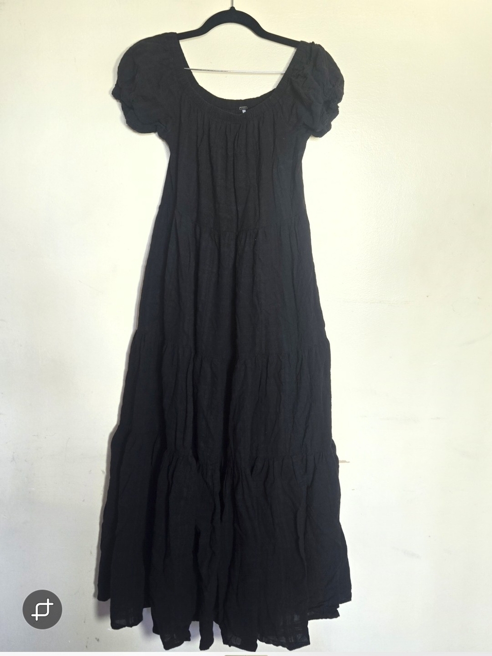 YFB Women’s Black Puff-Sleeve Tiered Maxi Dress - Timeless Summer Style